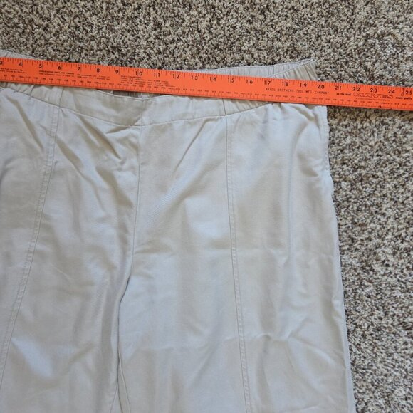 J Jill Pure Jill Pants Women's 2XL Crop Wide Leg Pull on Beige Elastic Waist - Picture 4 of 7